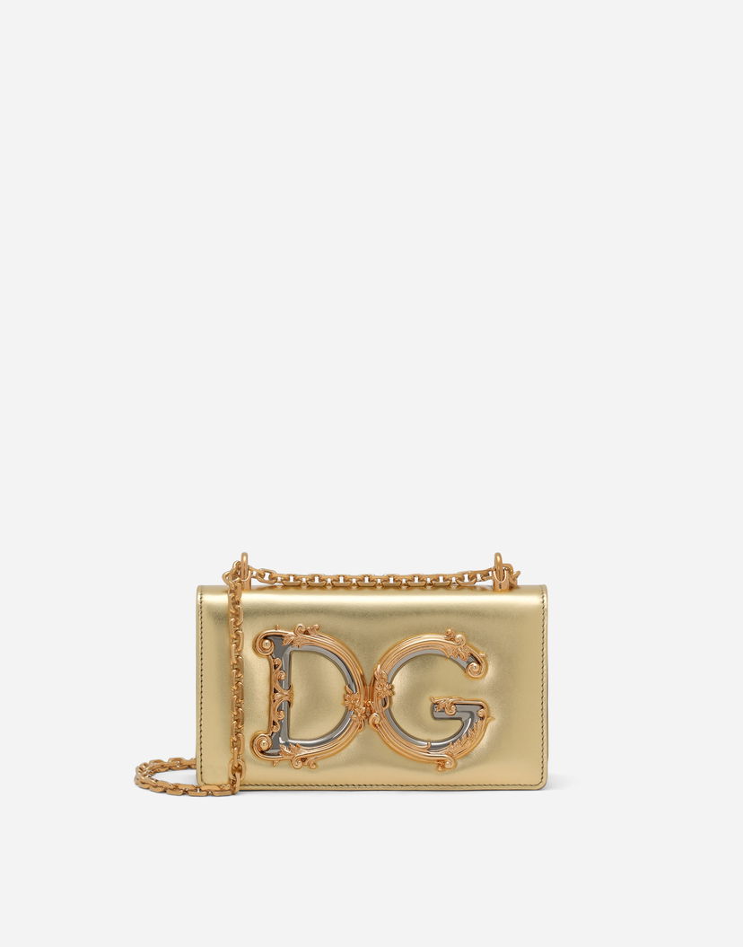 Käsilaukku Dolce & Gabbana Dolce & Gabbana DG Girls Nappa Leather Phone Bag Metallinen | BI1416AW12189869
