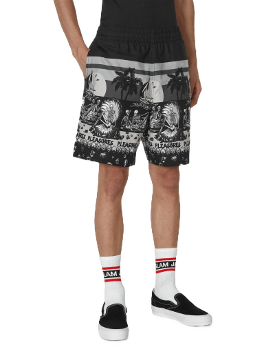 Shortsit Pleasures Beach Shorts Musta | P23SU031 BLACK