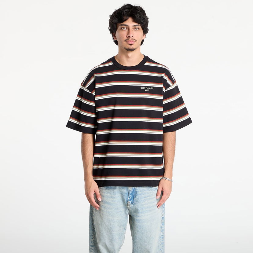 T-paita Carhartt WIP Carhartt WIP S/S Holm Stripe T-Shirt Musta | I035302.37DXX