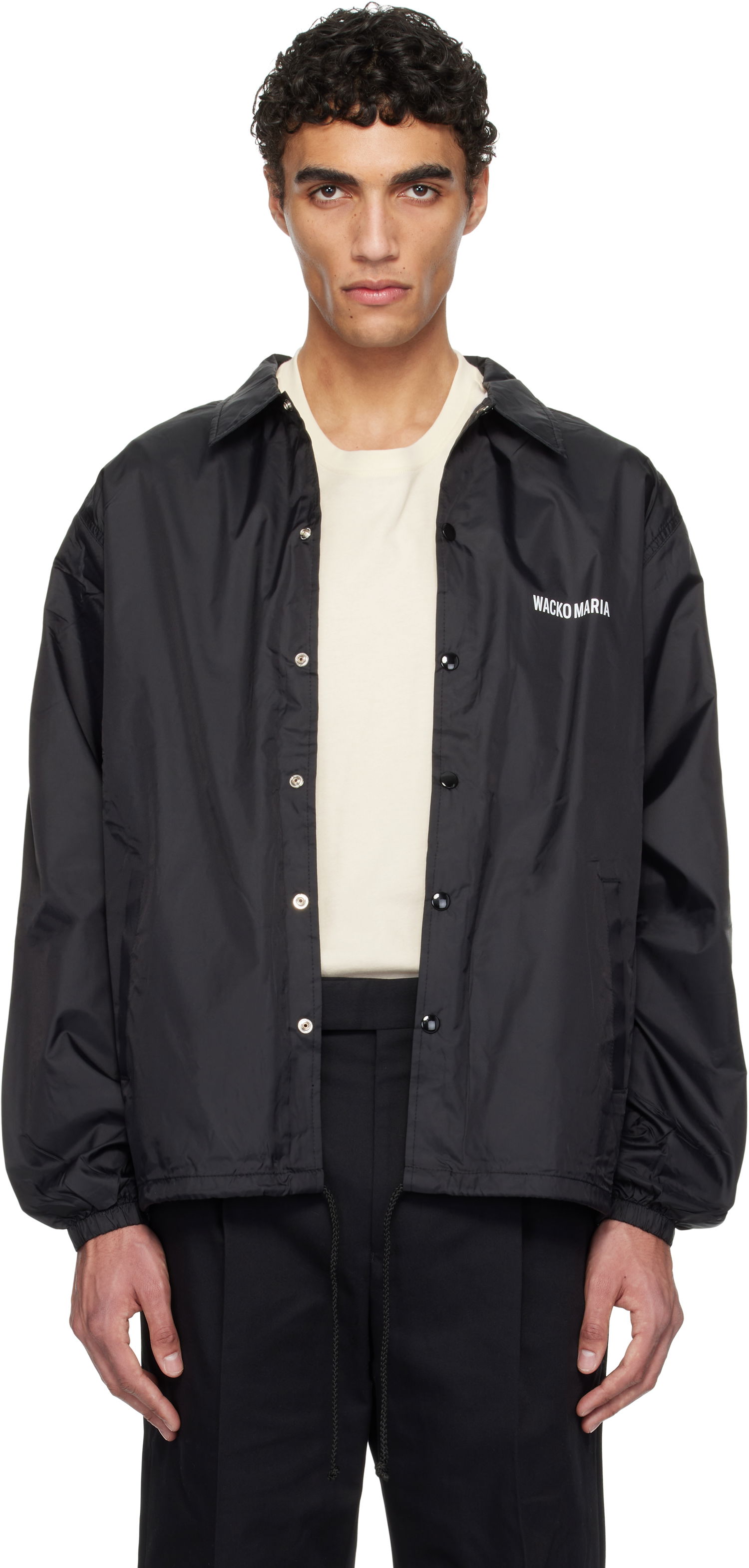 Tuulitakki WACKO MARIA WACKO MARIA Coach Jacket Musta | 25SSE-WMO-BL05, 0