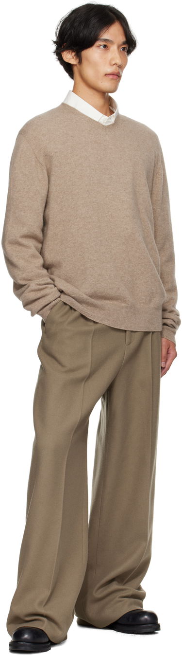 Villapaita The Row The Row Rod V-Neck Sweater Beige | 1014-Y556, 2