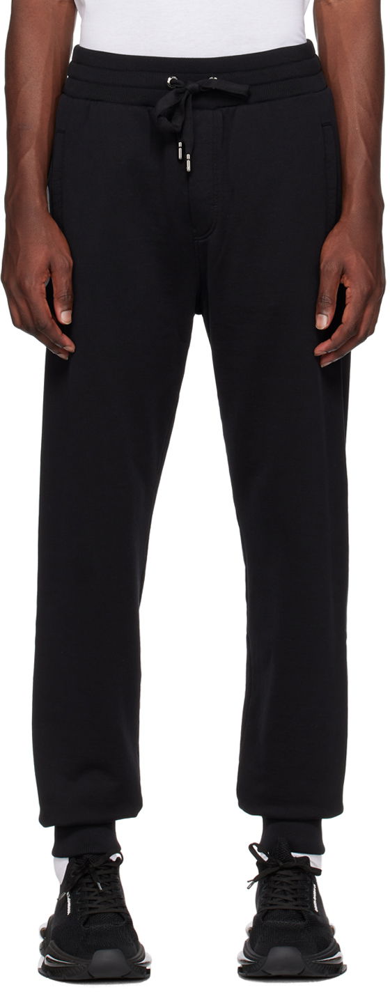 Verryttelyhousut Dolce & Gabbana Black Printed Lounge Pants Musta | GVUYATFU7DU