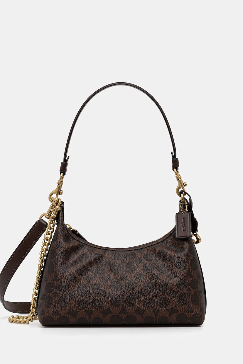 Olkalaukku Coach Juliet Monogram Crescent Shoulder Bag Ruskea | CAM26