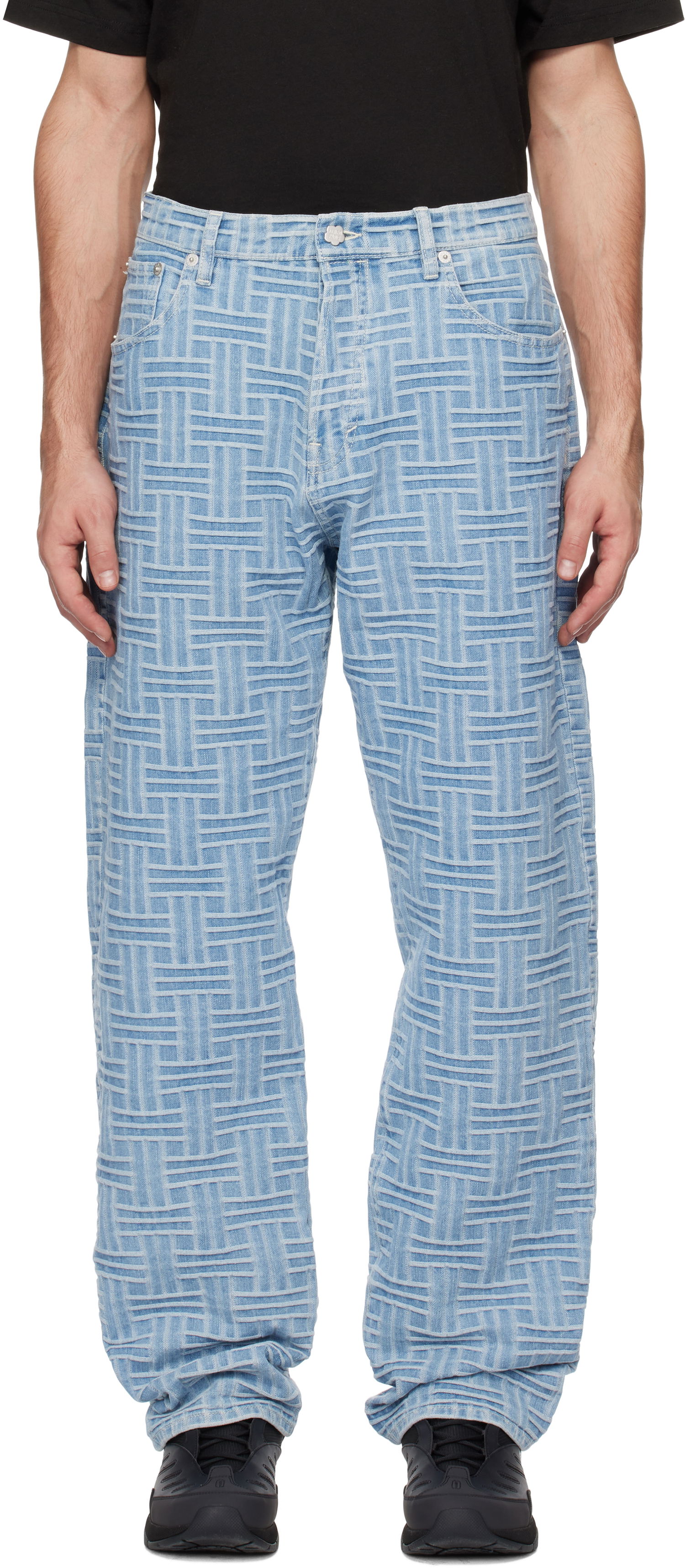 Jeans KENZO Weave Botan Loose Fit Jeans Sininen | FF55DP4106J4, 0