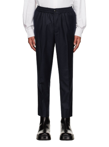 Housut AMI Drawstring Trousers Tummansininen | HTR206.WV0024