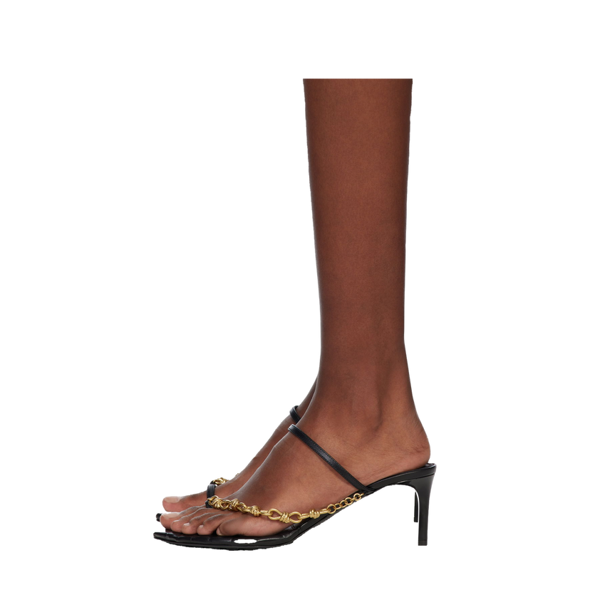 Tennarit ja kengät Bottega Veneta Leaf Sandals Musta | 775409 V3H60