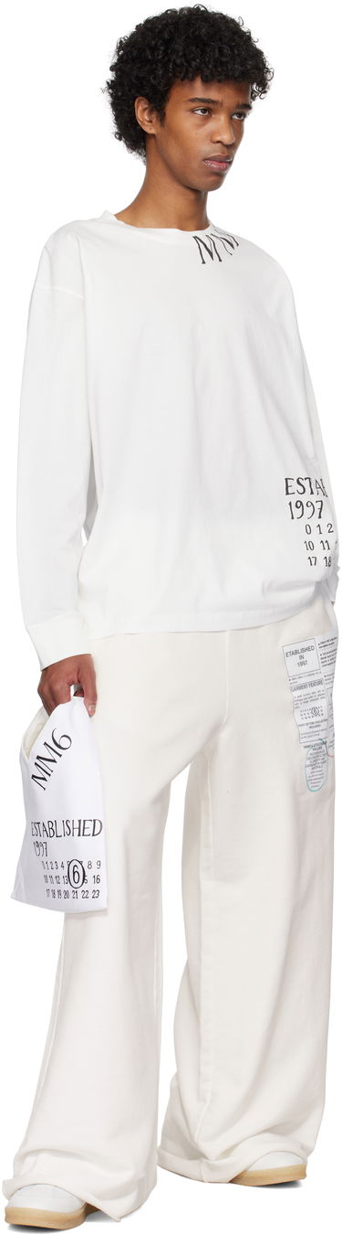 Villapaita Maison Margiela MM6 Maison Margiela Printed T-Shirt Valkoinen | SH0GC0047 S24312, 3