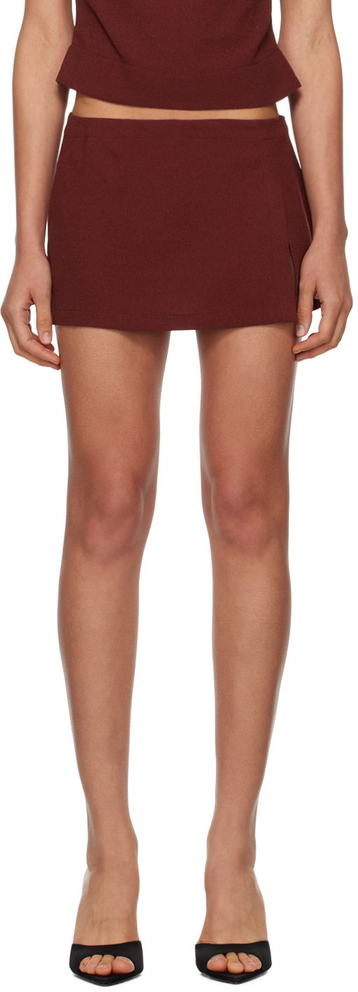 Hame Miaou Miaou Micro Miniskirt Burgundia | 4012SCRRUS