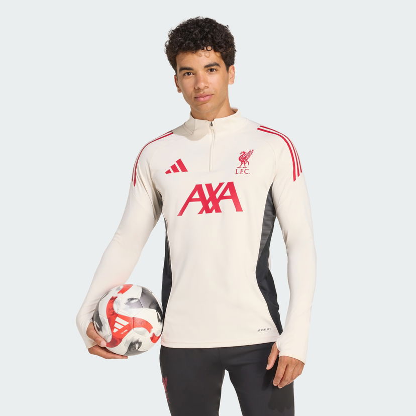 Villapaita adidas Performance Liverpool FC Tiro 25 Competition Training 1/4 Zip Top Beige | JV6569