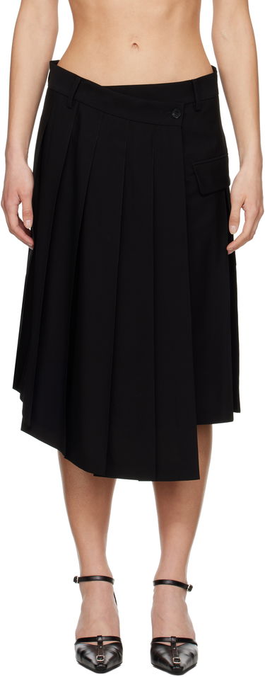 Hame Feng Chen Wang Feng Chen Wang Pleated Midi Skirt Musta | FUS19SK01B, 0