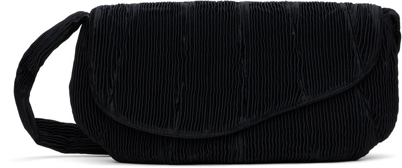 Olkalaukku Collina Strada Collina Strada Pleated Caterpillar Messenger Bag Musta | XX9023