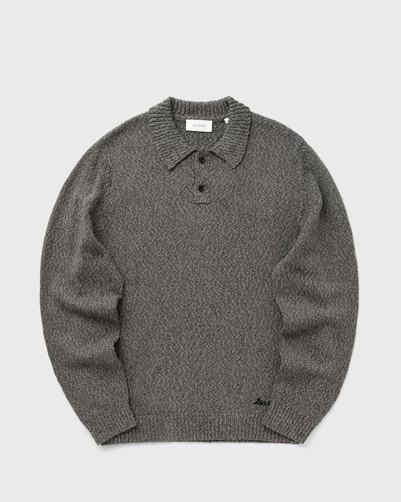 Poolopaita Les Deux Mouliné Knitted Polo Shirt Harmaa | 1000556-100