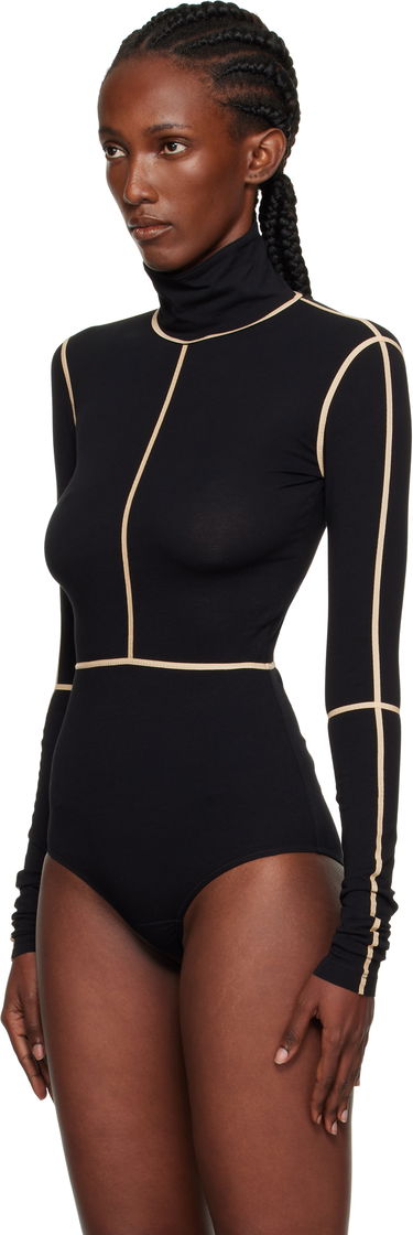 Body Maison Margiela MM6 Maison Margiela Long Sleeve Turtleneck Bodysuit Musta | S52NA0072 M20125, 3