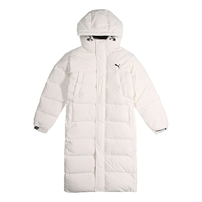 Puffer takki Puma Long Down Padded Coat Valkoinen | 928651-02