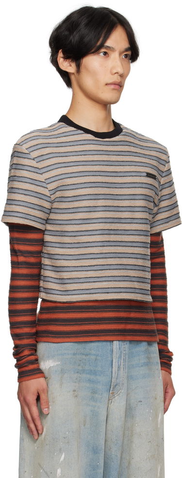 T-paita Andersson Bell Andersson Bell Striped Long Sleeve T-Shirt Beige | atb1335w, 1