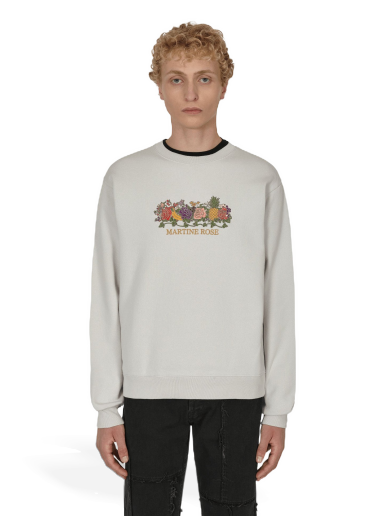 Huppari Martine Rose Classic Embroidered Crewneck Sweatshirt Harmaa | MRAW22-601  001