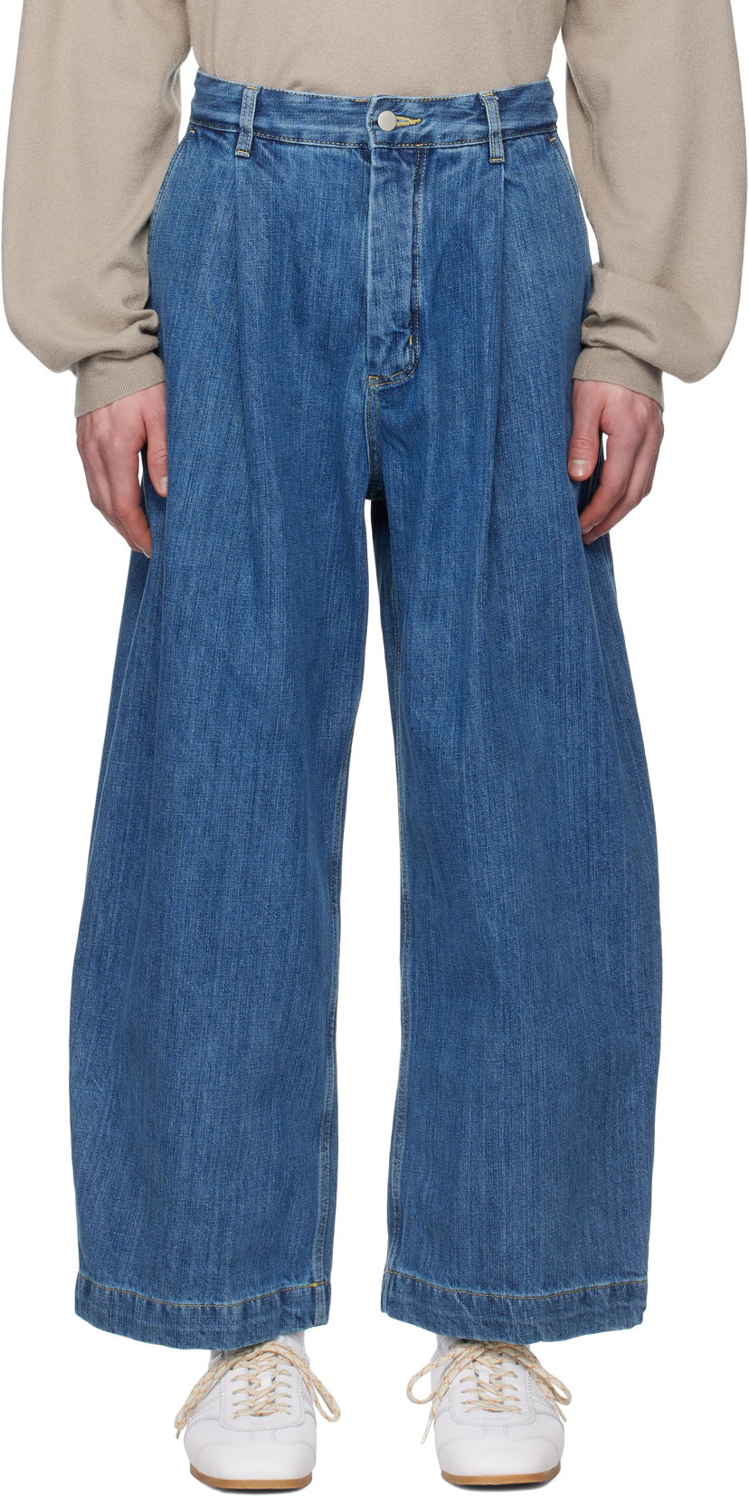 Jeans Studio Nicholson Studio Nicholson Puch Pleated Jeans Sininen | PUCH SNM - 1244