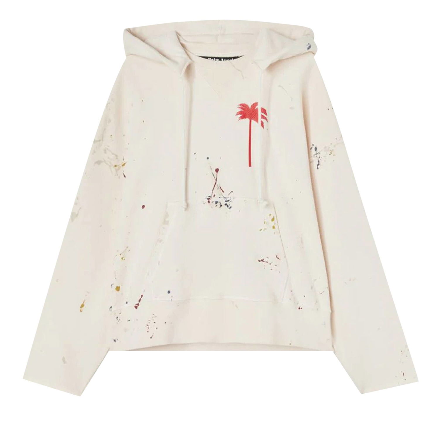 Huppari Palm Angels PxP Painted Raw Cut Hoodie Valkoinen | PMBB104S22FLE0010325, 1