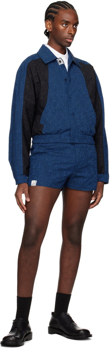 Shortsit ADER ERROR Floral Print Tailored Shorts Sininen | BN01SSBT0201BL, 3