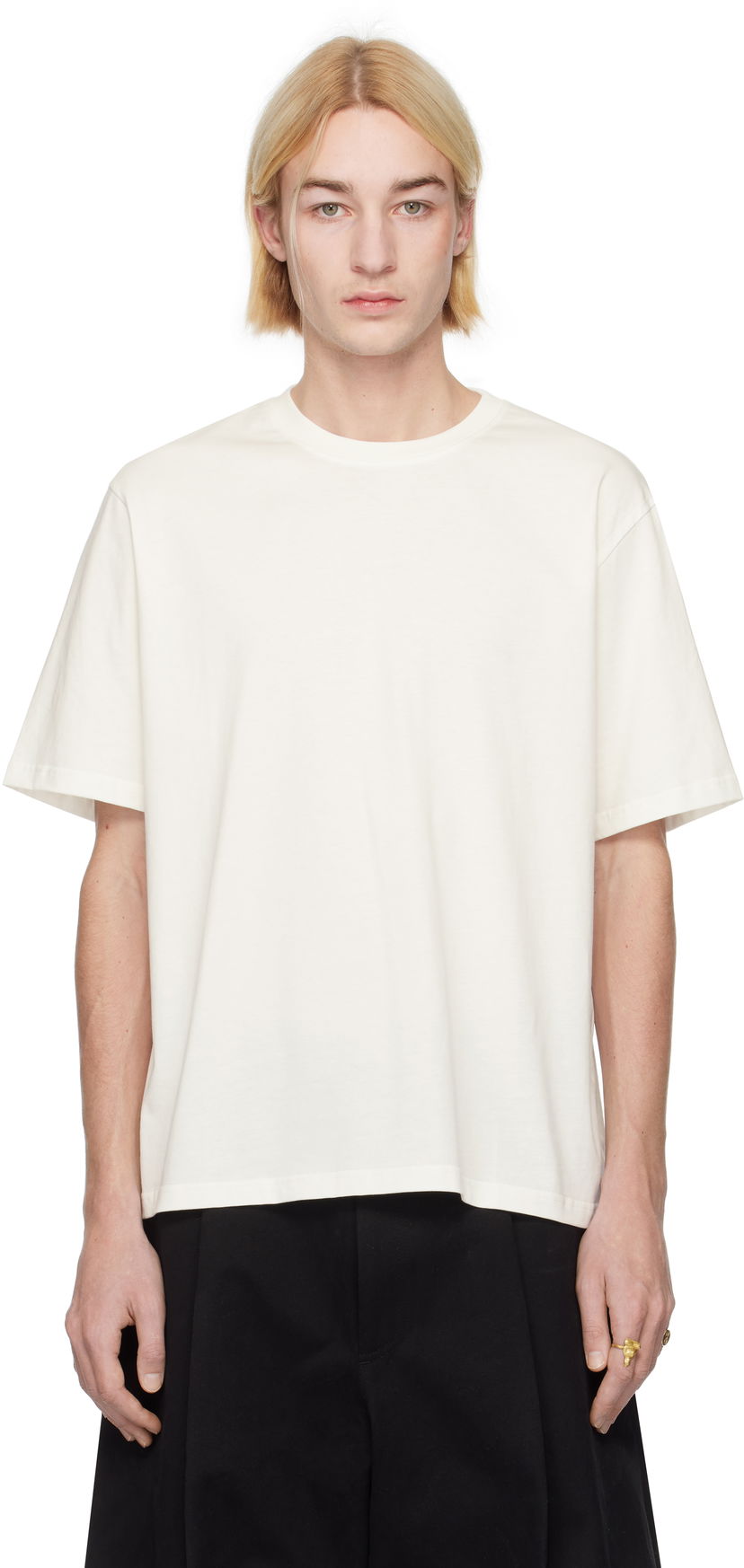 T-paita Studio Nicholson Studio Nicholson Bric T-Shirt Valkoinen | BRIC SNM - 1326
