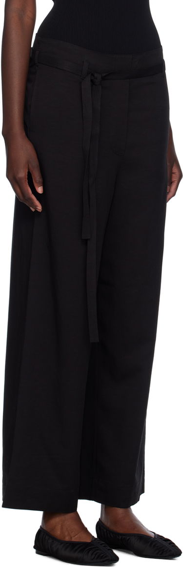 Housut TOTEME TOTEME Tie-Waist Fluid Trousers Musta | 243-WRB0201-FB0193, 1