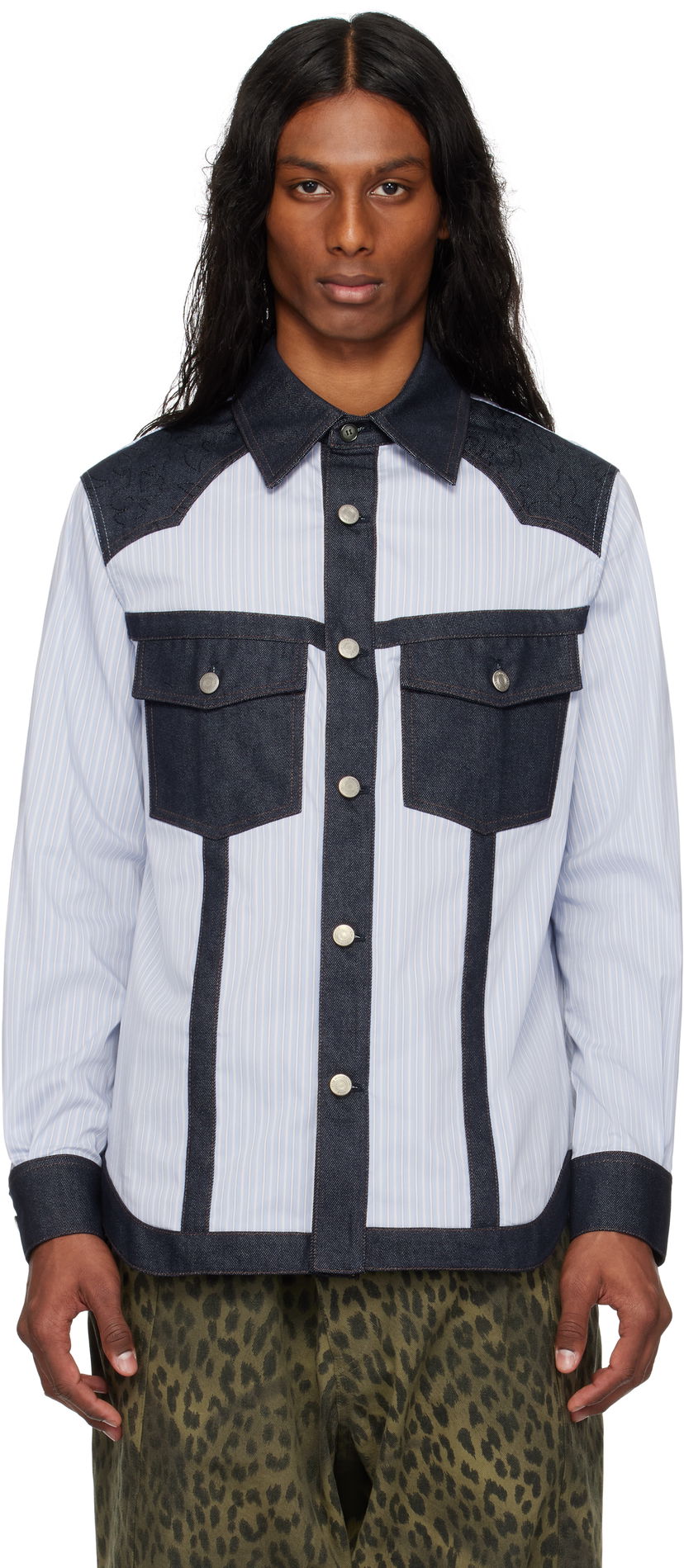 Paita Andersson Bell Andersson Bell Denim & Stripe Shirt Sininen | atb1274m