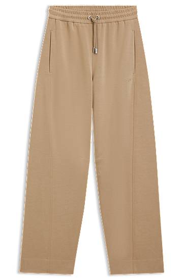 Verryttelyhousut BOSS Stretch Jersey Balloon Trousers with Embroidered Logo Beige | 50547800