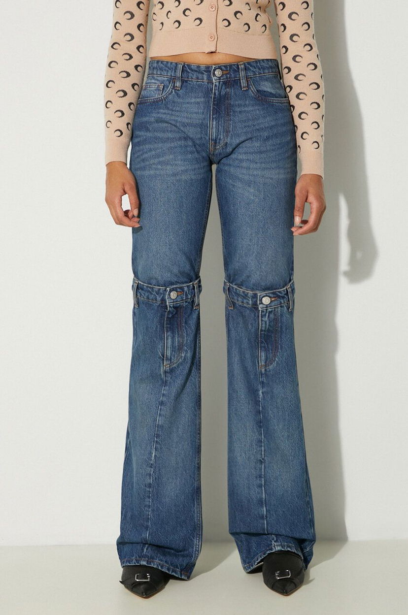 Jeans Coperni Open Knee High-Waist Jeans Sininen | COPP55252