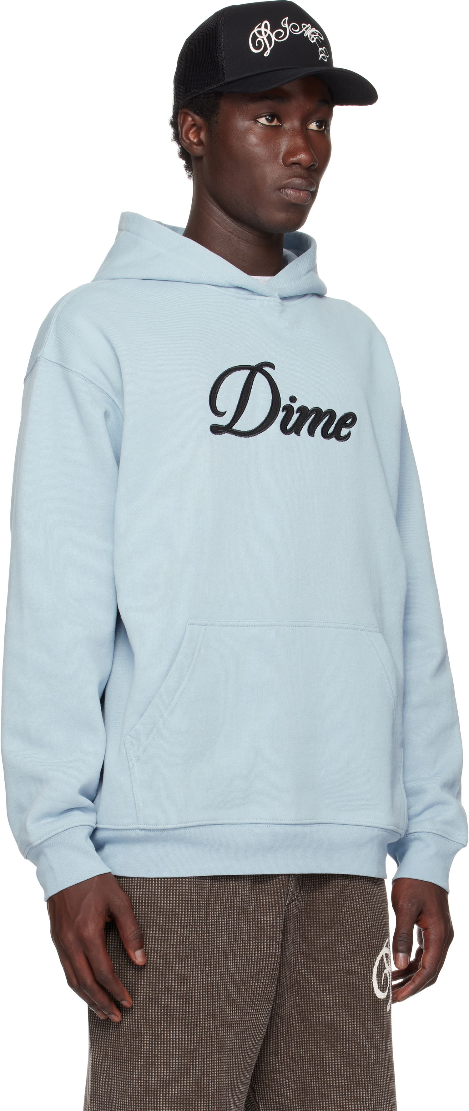 Huppari Dime Dime Cursive Fleece Hoodie Sininen | DIMESU2543BLU, 1