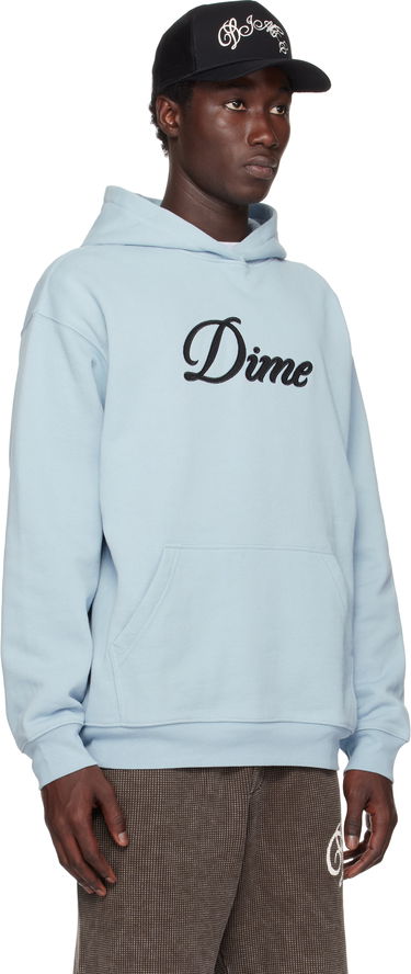 Huppari Dime Dime Cursive Fleece Hoodie Sininen | DIMESU2543BLU, 1
