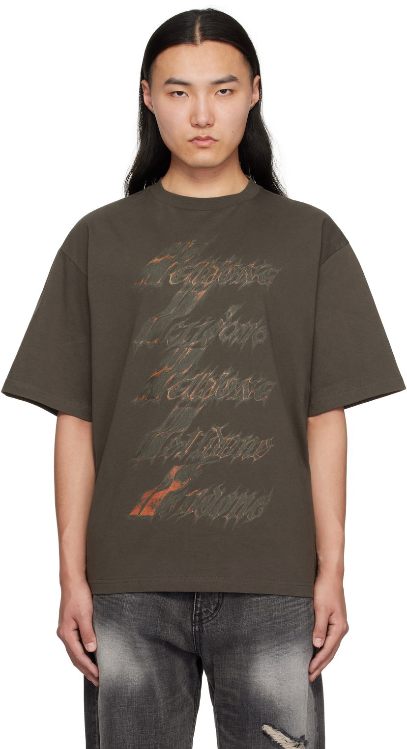 T-paita We11done We11done Spark Logo Graphic T-Shirt Ruskea | WD-TT0-25-751-U-CH