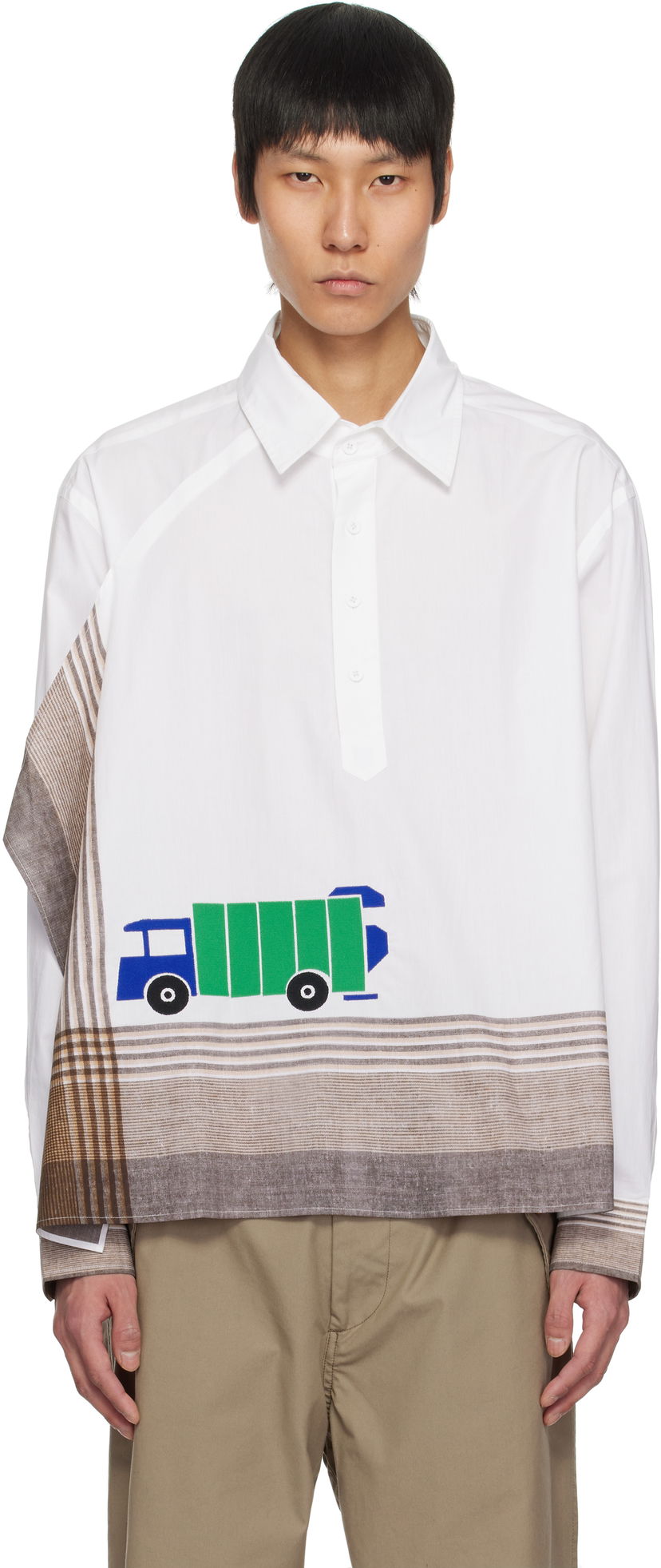 Paita Craig Green Craig Green Long Sleeve Handkerchief Shirt Valkoinen | CGSS25CWOSHI62