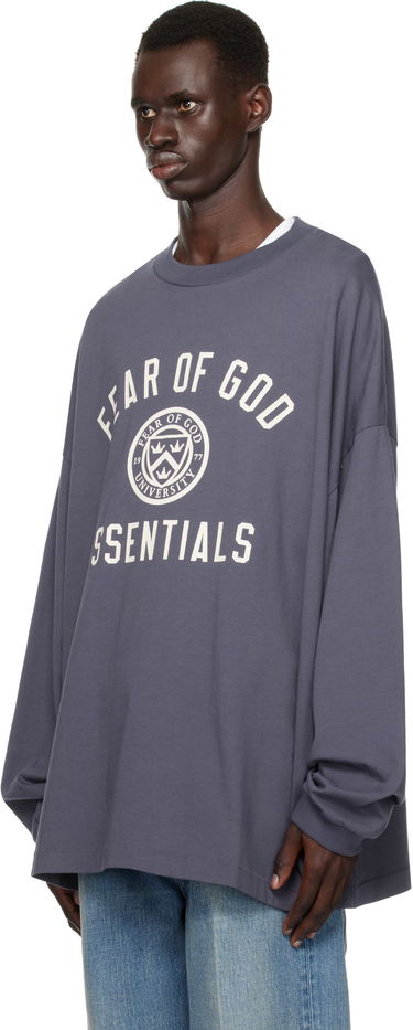Huppari Fear of God Fear of God ESSENTIALS Jersey Long Sleeve T-Shirt Violetti | 125HO244204F, 3