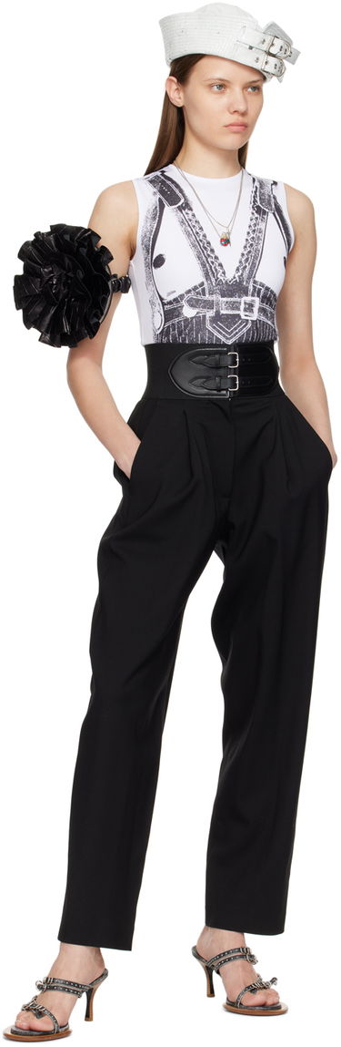 Tankkitoppi Jean Paul Gaultier Jean Paul Gaultier 'Trompe L'oeil' Printed Tank Top Valkoinen | 24/25-U-TO183-J547-0100, 4