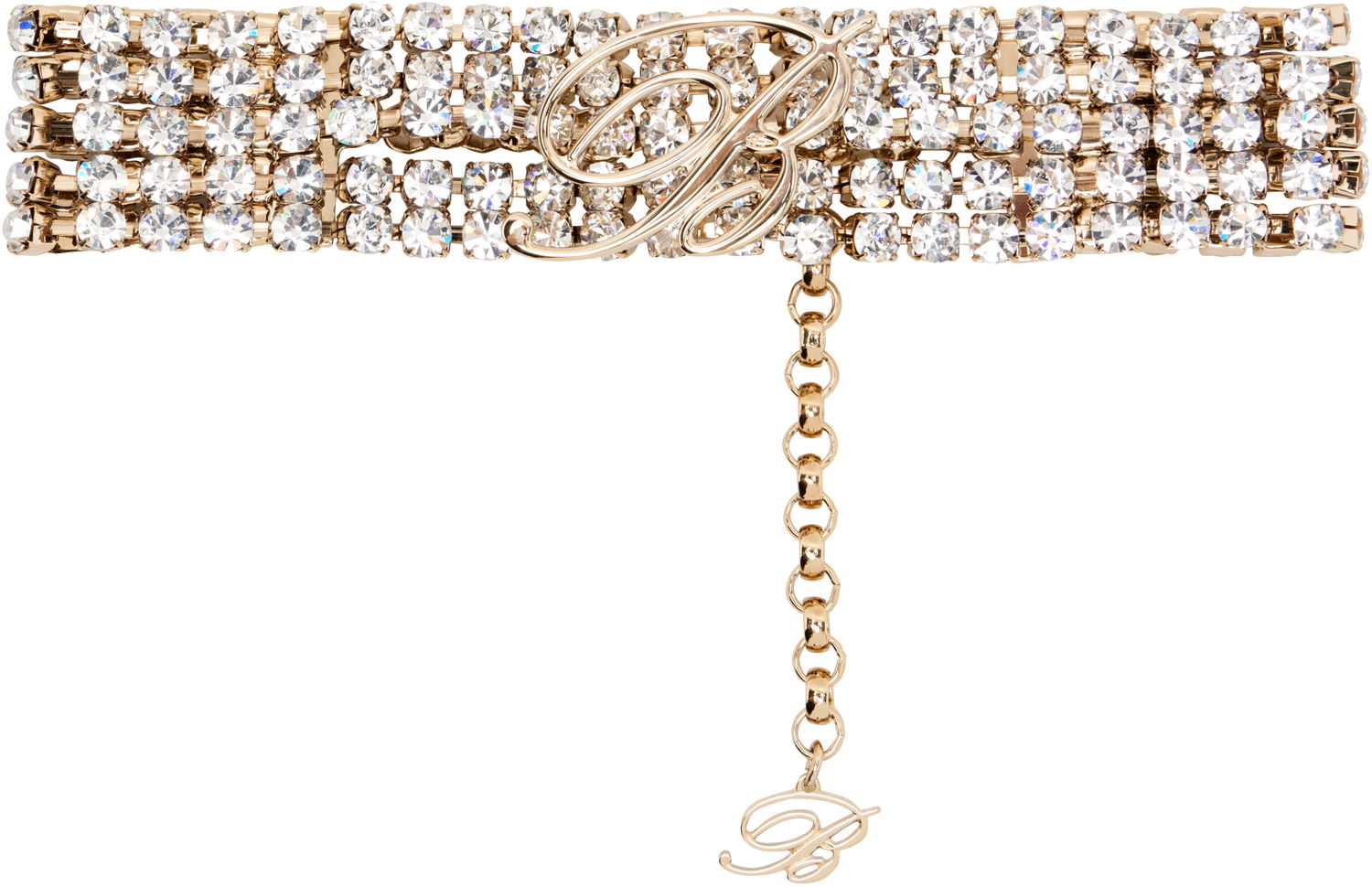 Rannerengas Blumarine Blumarine Rhinestone 'B' Choker Metallinen | P522W325A, 0