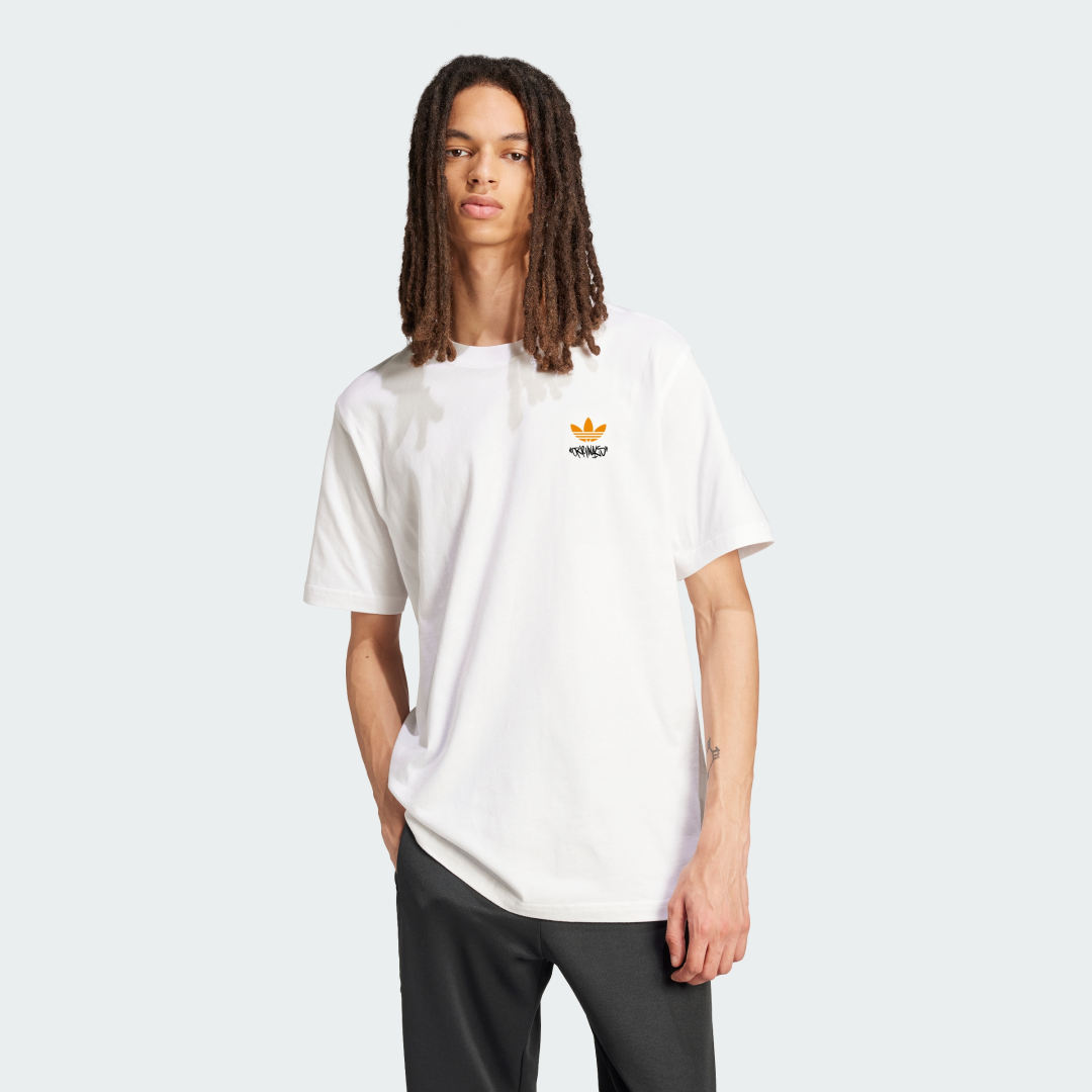 T-paita adidas Performance Boombox Trefoil Graphic T-Shirt Valkoinen | KE0282, 0