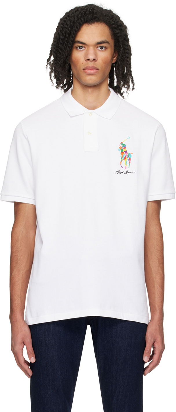 Poolopaita Polo by Ralph Lauren Classic Big Pony Polo Valkoinen | 710926413002