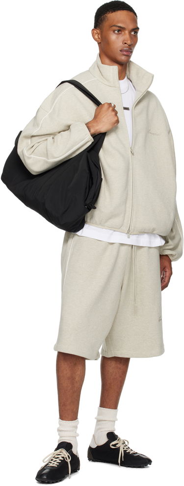Takki Fear of God ESSENTIALS Modern Fit Fleece Track Jacket Beige | 202SP256892F, 3