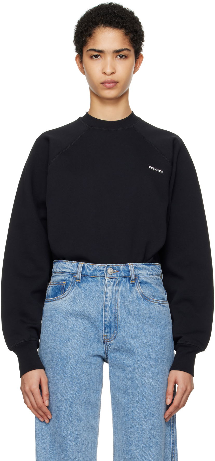 Huppari Coperni Crewneck Sweatshirt Bodysuit Musta | COPJS105F5010