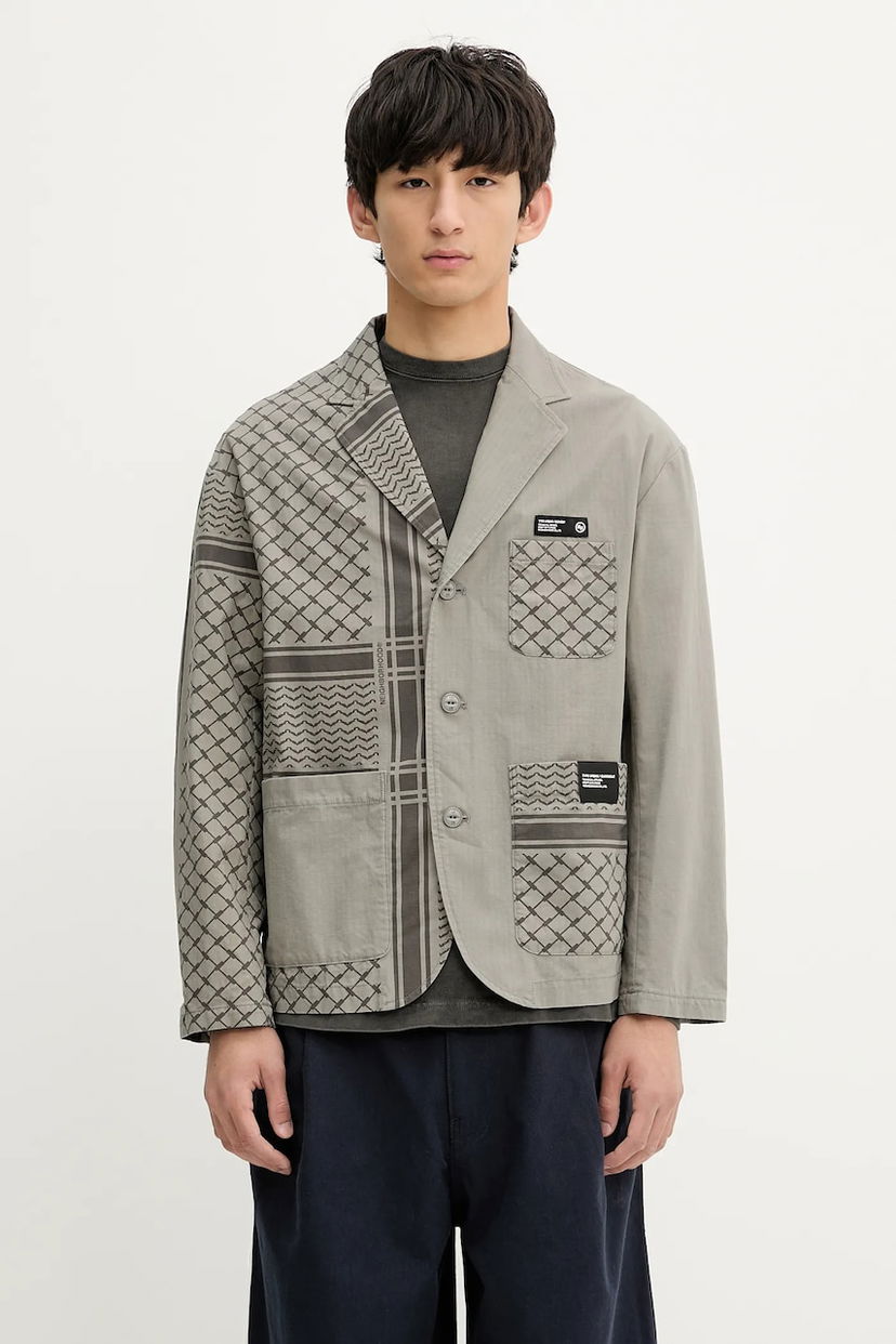 Takki Neighborhood NEIGHBORHOOD PT SHEMAGH Patterned Jacket Harmaa | 251UTNH.JKM02