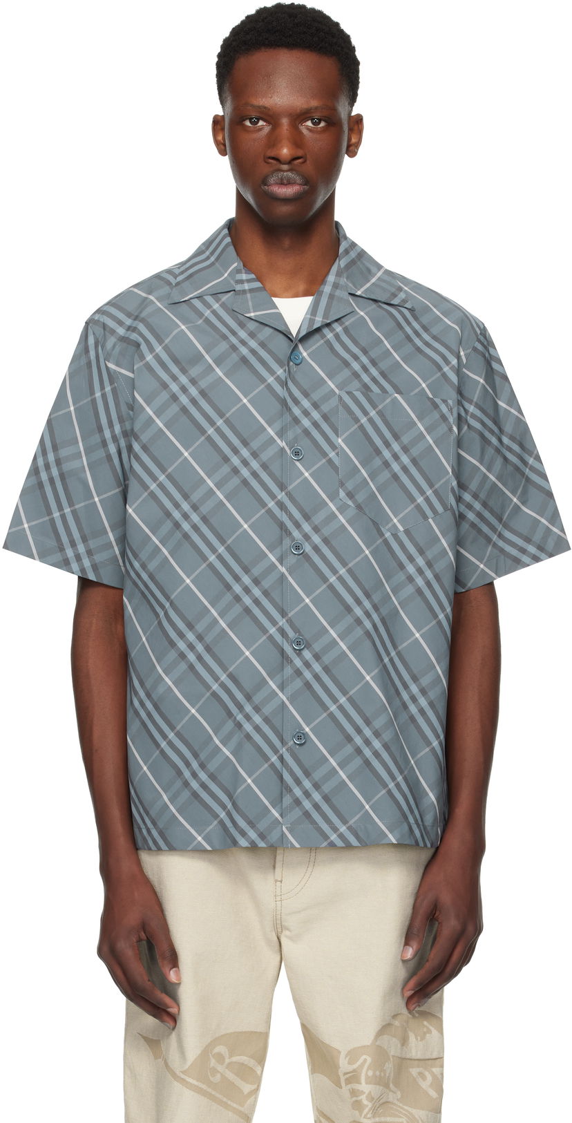 Paita Burberry Burberry Relaxed Fit Check Cotton Shirt Sininen | 8109208