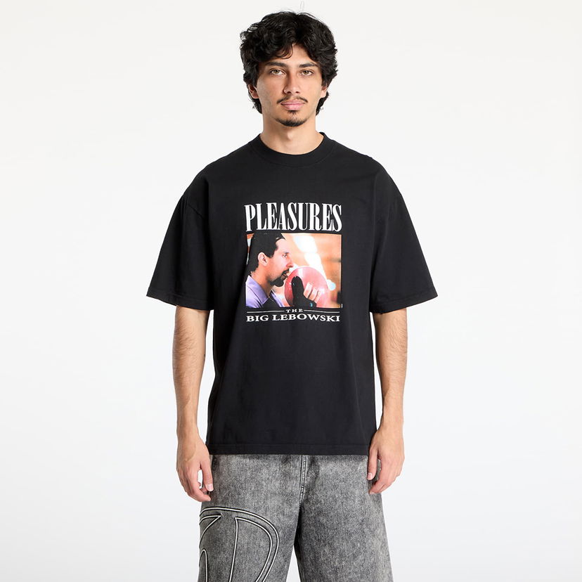 T-paita Pleasures PLEASURES The Big Lebowski Lick T-Shirt Musta | P25SU057 BLACK