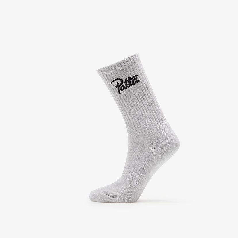 Sukat Patta Script Logo Sports Sock Melange Grey Valkoinen | POC-AW25-2020-396-0016-050