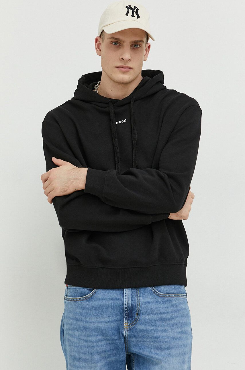 Huppari BOSS Contrast Logo Hoodie Musta | 50486478, 0