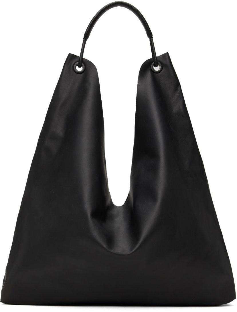 Kangaskassi The Row Large Leather Tote Bag Musta | W1623-L108