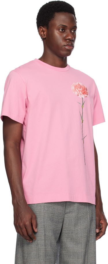 T-paita Simone Rocha Simone Rocha Carnation Print T-Shirt Vaaleanpunainen | 5195P32A-M 0569, 1