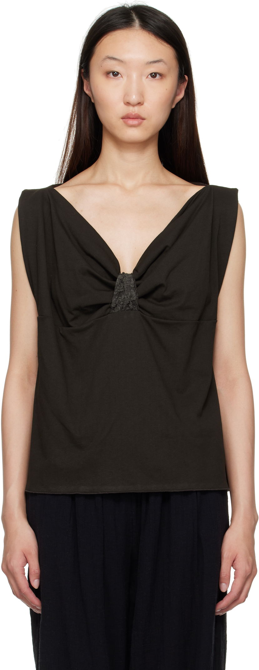 Tankkitoppi Baserange Baserange Arin Sleeveless Top Musta | TOART-RC-SU25
