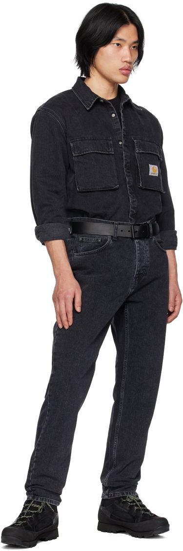 Vyöt Carhartt WIP Script Leather Belt Musta | I030992, 2