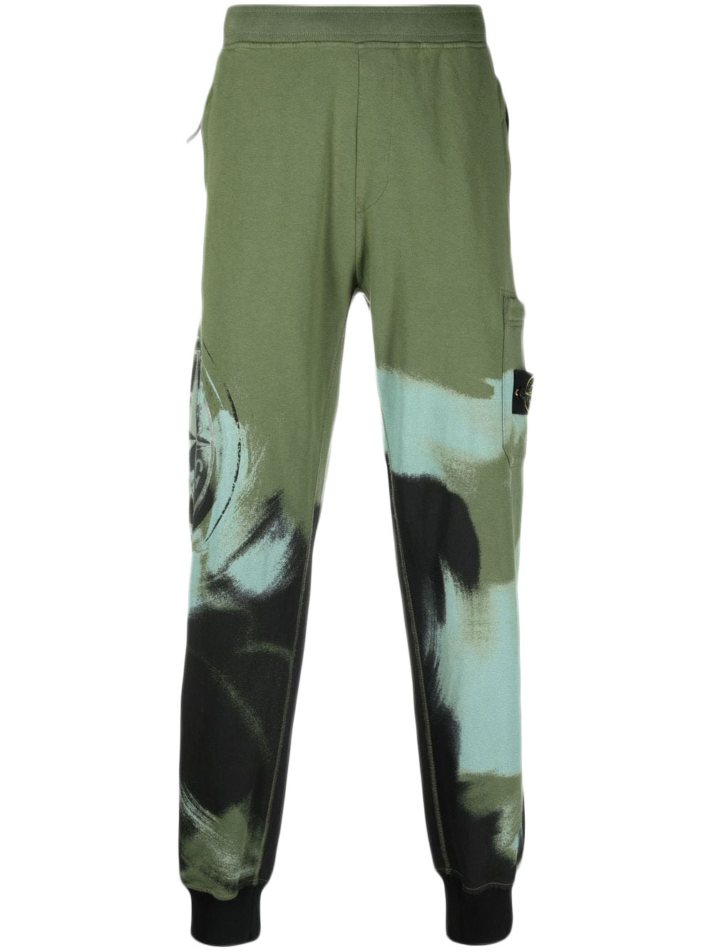 Verryttelyhousut Stone Island Paint-Stroke-Print Joggers Vihreä | 771563445, 0