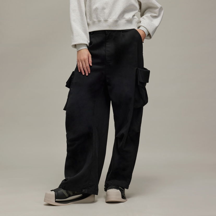 Cargo housut Y-3 Washed Twill Cargo Pants Musta | JI5866